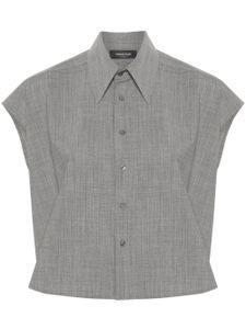 Fabiana Filippi chemise chinée à coupe crop - Gris