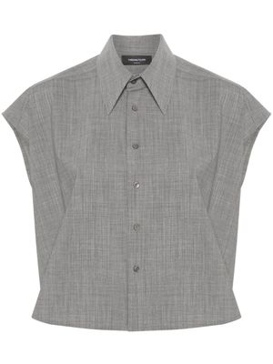 Fabiana Filippi chemise chinée à coupe crop - Gris