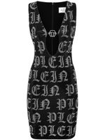 Philipp Plein robe courte Gothic Plein à ornements strassés - Noir - thumbnail