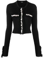 Balmain cardigan à design nervuré - Noir