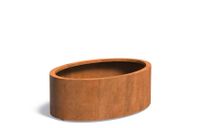 Cortenstaal plantenbak Ellipse 120x80x40cm.