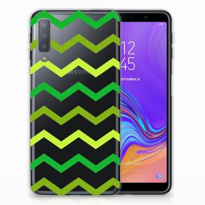 Samsung Galaxy A7 (2018) | TPU bumper | Zigzag Groen