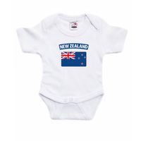New-Zealand romper met vlag Nieuw-Zeeland wit voor babys