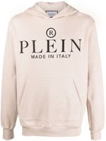 Philipp Plein hoodie à logo imprimé - Tons neutres - thumbnail