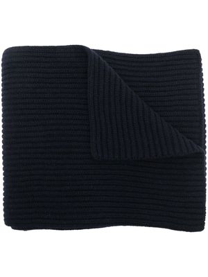 A.P.C. écharpe en maille épaisse nervurée - Bleu