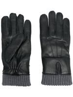 Moncler gants à détails nervurés - Noir Moncler gants à détails nervurés - Noir