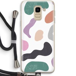 Memphis Shapes: Samsung Galaxy J6 (2018) Transparant Hoesje met koord