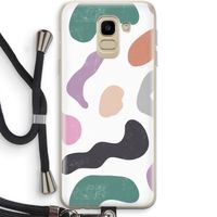Memphis Shapes: Samsung Galaxy J6 (2018) Transparant Hoesje met koord
