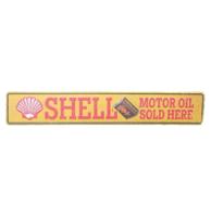 Shell Motor Oil Bord - Metalen Wanbord met Relief 91,5 cm