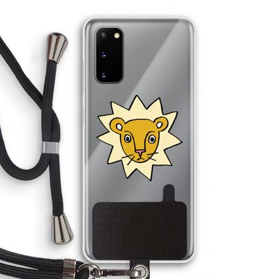 Kleine leeuw: Samsung Galaxy S20 Transparant Hoesje met koord