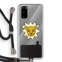 Kleine leeuw: Samsung Galaxy S20 Transparant Hoesje met koord