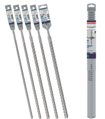 Bosch Accessoires 5-delige PRO SDS plus-5X hamerborenset Kort - 10, 12, 14, 16, 18 x 460 mm - 061599766W
