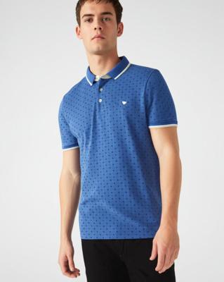 Jack & Jones Jprpaulos Play Aop Blu. Ss Polo Poloshirts Bright Cobalt New
