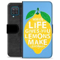 Samsung Galaxy A12 Premium Wallet Hoesje - Citroenen