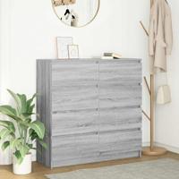 Dressoir 100x35x99 cm spaanplaat grijs sonoma