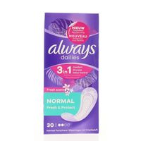 Always Dailies Inlegkruisjes fresh & protect normal (30 st) - thumbnail