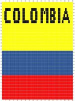 Sunarts doe het zelf pakket model Vlag Colombia 80 x 210 cm artikelnummer D274