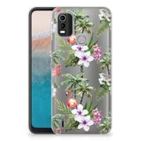 Nokia C21 Plus | TPU Hoesje | Flamingo Palms