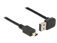 Delock 85184 Kabel EASY-USB 2.0 Type-A male haaks omhoog / omlaag > USB 2.0 Type Mini-B male 0,5 m
