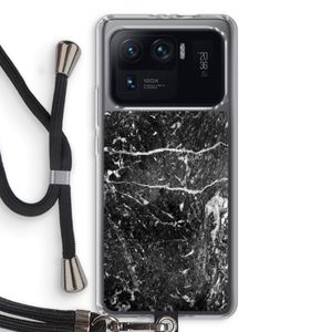 Zwart marmer: Xiaomi Mi 11 Ultra Transparant Hoesje met koord