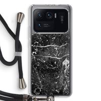 Zwart marmer: Xiaomi Mi 11 Ultra Transparant Hoesje met koord