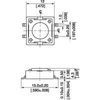 APEM DTSM-21N-V-B DTSM-21N-V-B Druktoets 12 V/DC 0.05 A 1x uit/(aan) Moment (l x b x h) 12 x 12 x 4.3 mm 1 stuk(s) - thumbnail