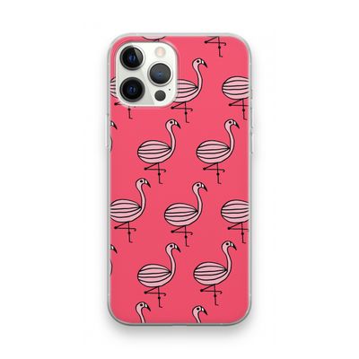 Flamingo: iPhone 12 Pro Max Transparant Hoesje