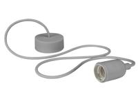 Design lamphouder met textielkabel grijs - Velleman