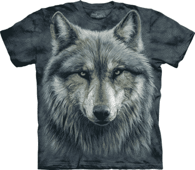 T-Shirt Mountain Artwear Warrior Wolf L