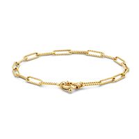 Armband Paperclipschakel geelgoud 3,5 mm 18 cm