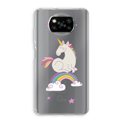Regenboog eenhoorn: Xiaomi Poco X3 Pro Transparant Hoesje
