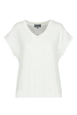 Elvira Casuals Top Liza E3 25-009 T-shirt Korte Mouw 15 Off White