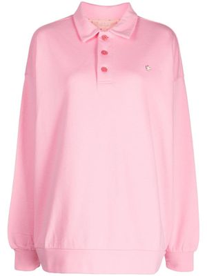 BAPY BY *A BATHING APE® polo en coton à plaque logo - Rose