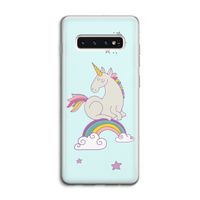 Regenboog eenhoorn: Samsung Galaxy S10 4G Transparant Hoesje