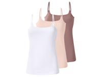 esmara Set van 3 dames spaghettitops (Donkerroze/grijs, XS (32/34))