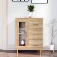 Dressoir 69,5x34x90 cm bewerkt hout sonoma eikenkleurig