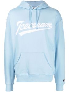 ICECREAM hoodie à logo brodé - Bleu