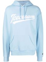 ICECREAM hoodie à logo brodé - Bleu