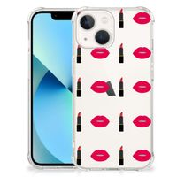 iPhone 13 mini Doorzichtige Silicone Hoesje Lipstick Kiss - thumbnail