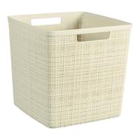 Curver jute mandje cube 17l offwhite