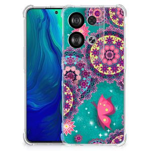 OPPO Reno8 Back Cover Cirkels en Vlinders