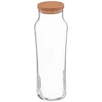 Water Karaf met afsluitdop van kurk - glas - 1 Liter - schenkkan