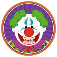 Halloween bierviltjes - 10x stuks - clown - karton - dubbelzijdig