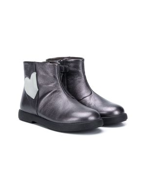 Camper Kids bottines à applique cœur - Gris