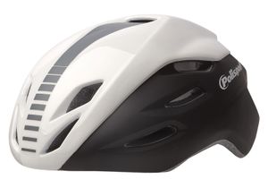 Pol Isport helm aero road mat wit/glans wit/grijs l 58-61cm