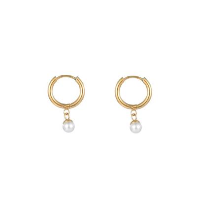 Go Dutch Label Oorringen met Parel Goud
