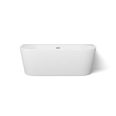 Looox Cool semi-vrijstaand ligbad - 170x80x57cm - Acryl wit glans coolwall17080gw