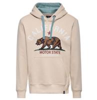 King Kerosin California State Hoodie Beige & Lake Green-4XL