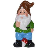 Pro Garden Tuinkabouter - met paddenstoel - keramiek - 20 cm