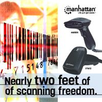 Manhattan 177672 USB-Kit Barcodescanner Kabel 1D CCD Zwart Handmatig USB - thumbnail